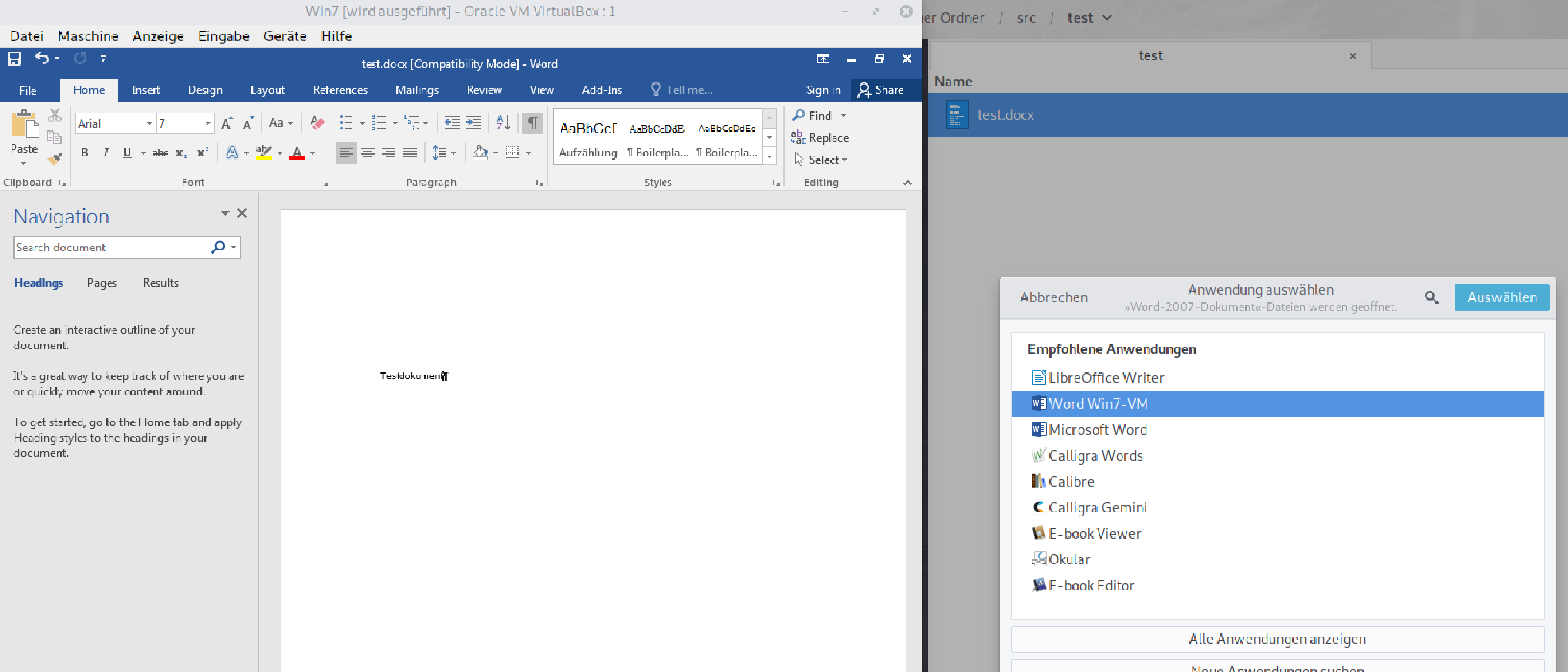 Opening MS Office documents in your VM